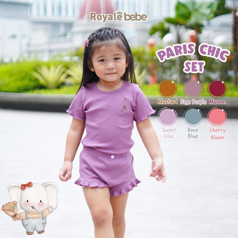 Royale bebe Paris Chic Set /Setelan anak perempuan