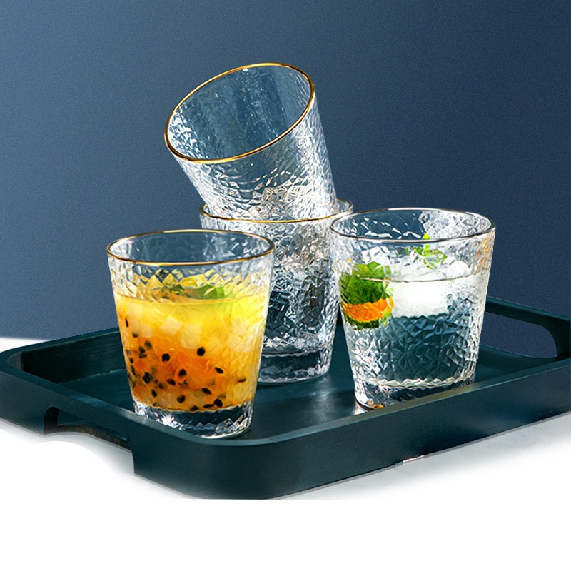 Gelas Kaca Vintage Gaya Jepang/Gelas Minum/Gelas Saji/Gelas Kaca Kristal/Gelas Estetik Aesthetic