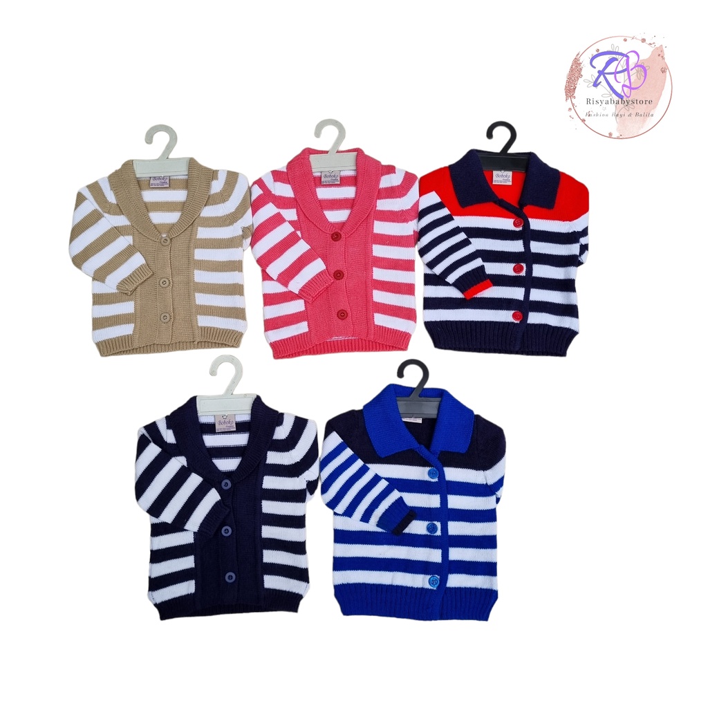 Jaket Bayi Rajut Perempuan Full Salur 0-18 bulan / jaket bayi rajut premium quality / Cardigan anak