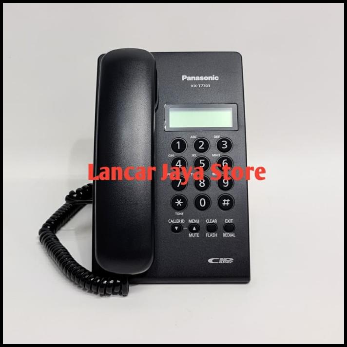 Telepon Kabel Analog Panasonic Kx-T7703 (Hitam) Telepon Kantor/Rumah