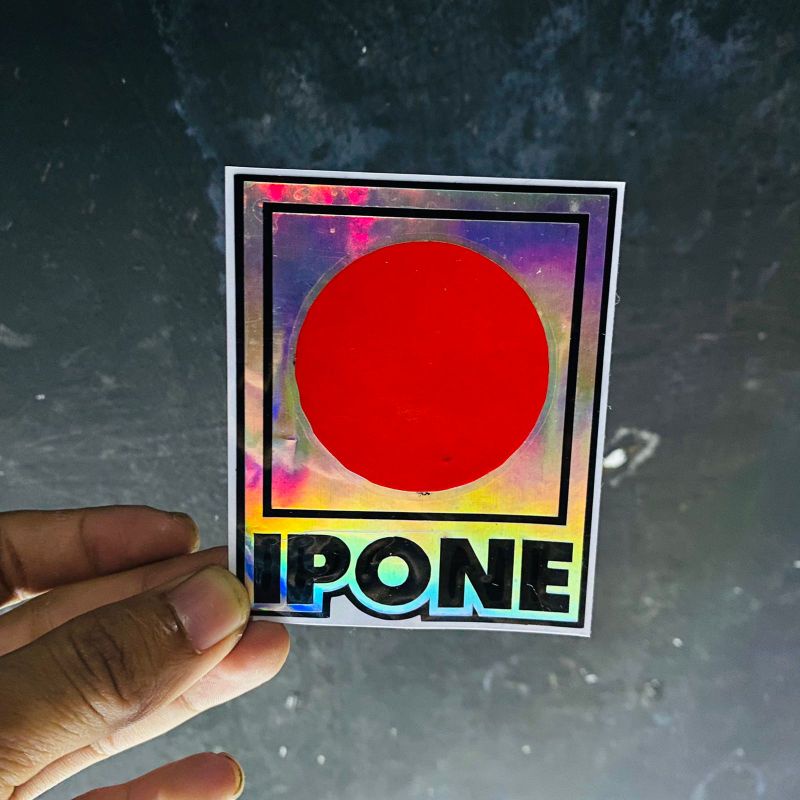 Sticker ipone cuting sticker timbul bukan printing/tinta variasi IPONE