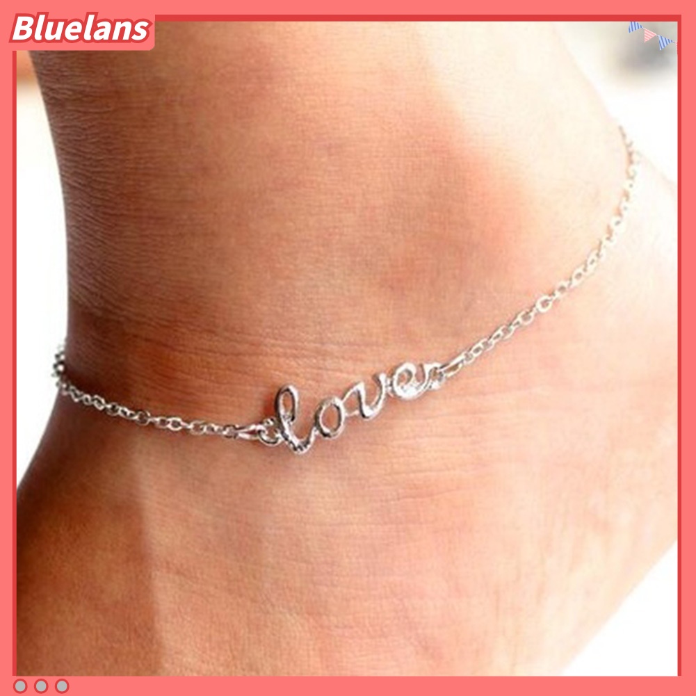 Bluelans Love Letter Charm Women Summer Barefoot Jewelry Foot Bracelet Anklet Ankle Chain