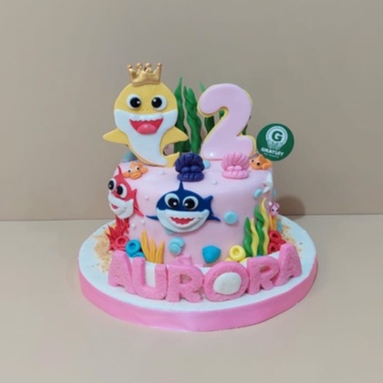 

BABY SHARK UK 15CM / KUE ULANG TAHUN