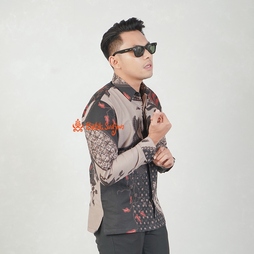 Baju Batik Cowok Lengan Panjang Premium 1115