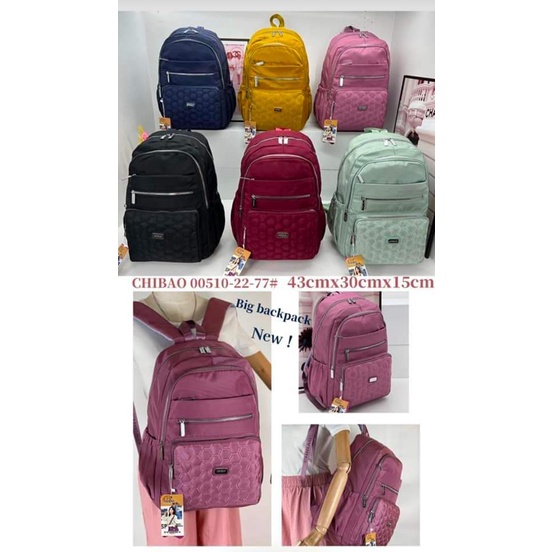 Tas Ransel Chibao 00510-22 Size Jumbo Muat laptop size 43x15x30 cm. Tas Wanita Tas Ransel Wanita Import BEST SELLER TERBARU BISA BAYAR DITEMPAT.!!!!