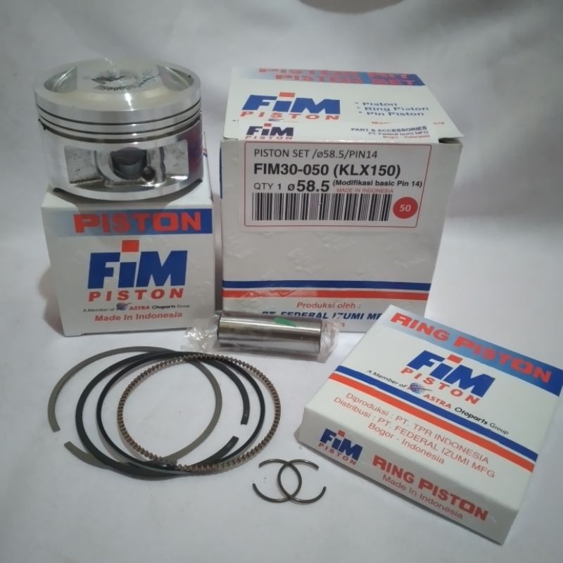 PISTON KIT FIM30 KLX150 PEN 14 DIAMETER 58 58.5 59 59.5 60