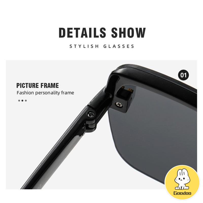 Kacamata Hitam Tanpa Bingkai Bentuk Persegi Untuk Pria Dan Wanita Fashion Korea -Doo