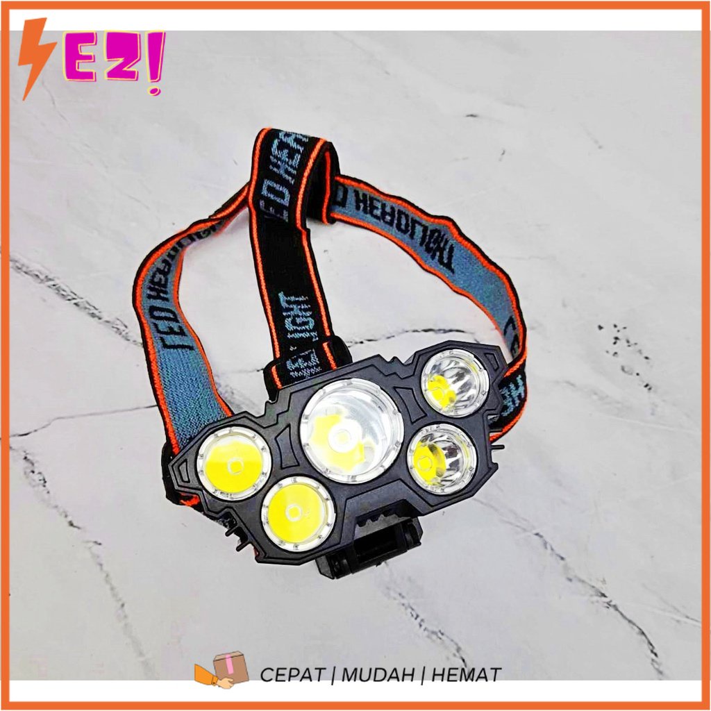 Senter LED Kepala Headlamp 5 XPG - Black