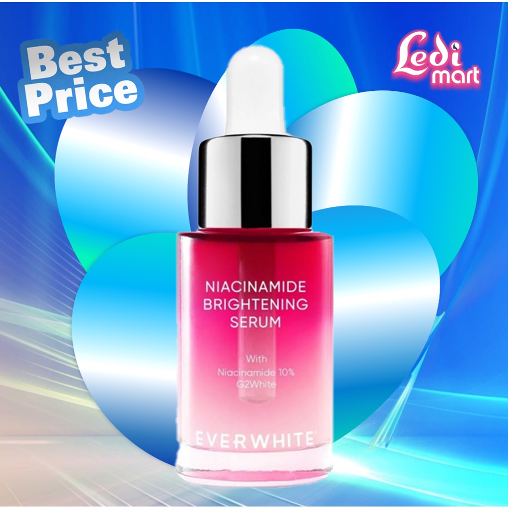 ORIGINAL EVERWHITE  Niacinamide Brightening Serum 20 ml / Acne Prone Redness Wrinkless  Solution / Serum Wajah / Face Serum / LEDI MART