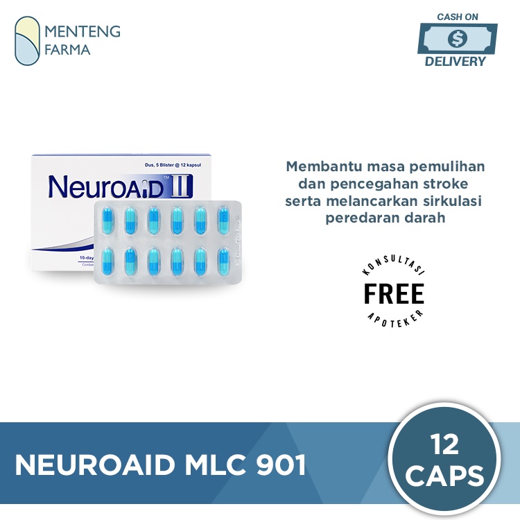 Neuroaid II (MLC 901) 12 Kapsul - Obat Pengobatan dan Pemulihan Stroke