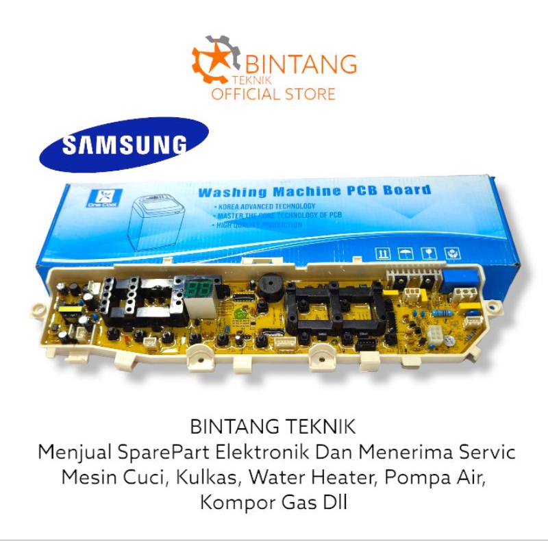 MODUL PCB BOARD MESIN CUCI SAMSUNG 80H4200SW 8 Kg Wobble Technology OTOMATIS 1 TABUNG TOP LOADING