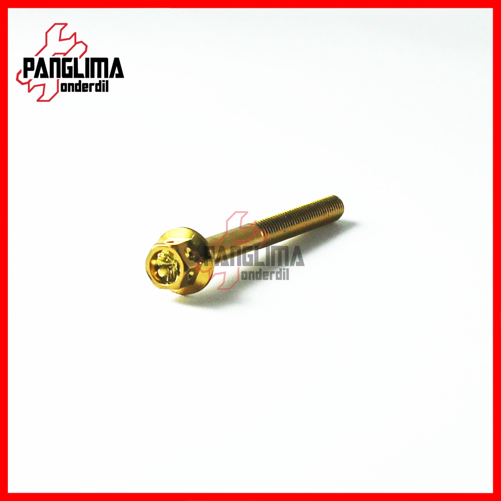 Baut Probolt Flower M6x60-6x60-6 x 60 Kunci 8 Gold-Emas Baud Pro Bolt