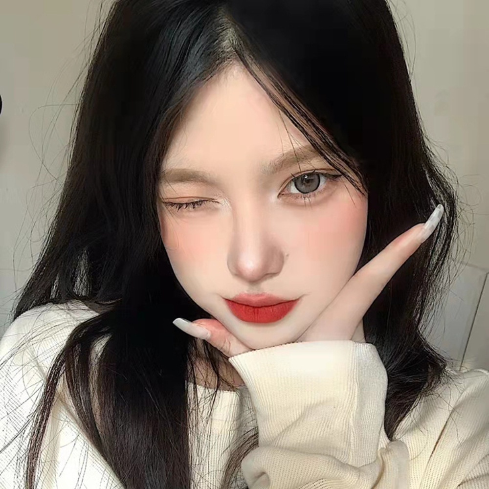 Set Wig Rambut Panjang Lurus Natural Fluffy