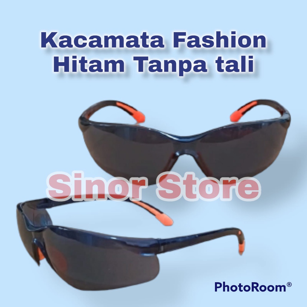 Kacamata Safety Fashion sangat HITAM Las Gerinda Tanpa Tali Kacamata Safety Black