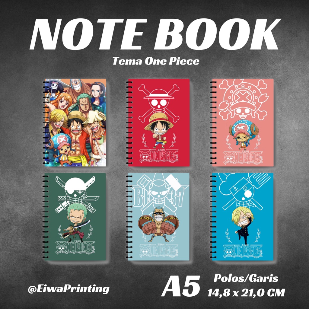 

Notebook A5 One Piece Series Buku Catatan Notebook Aesthetic Notebook Custom