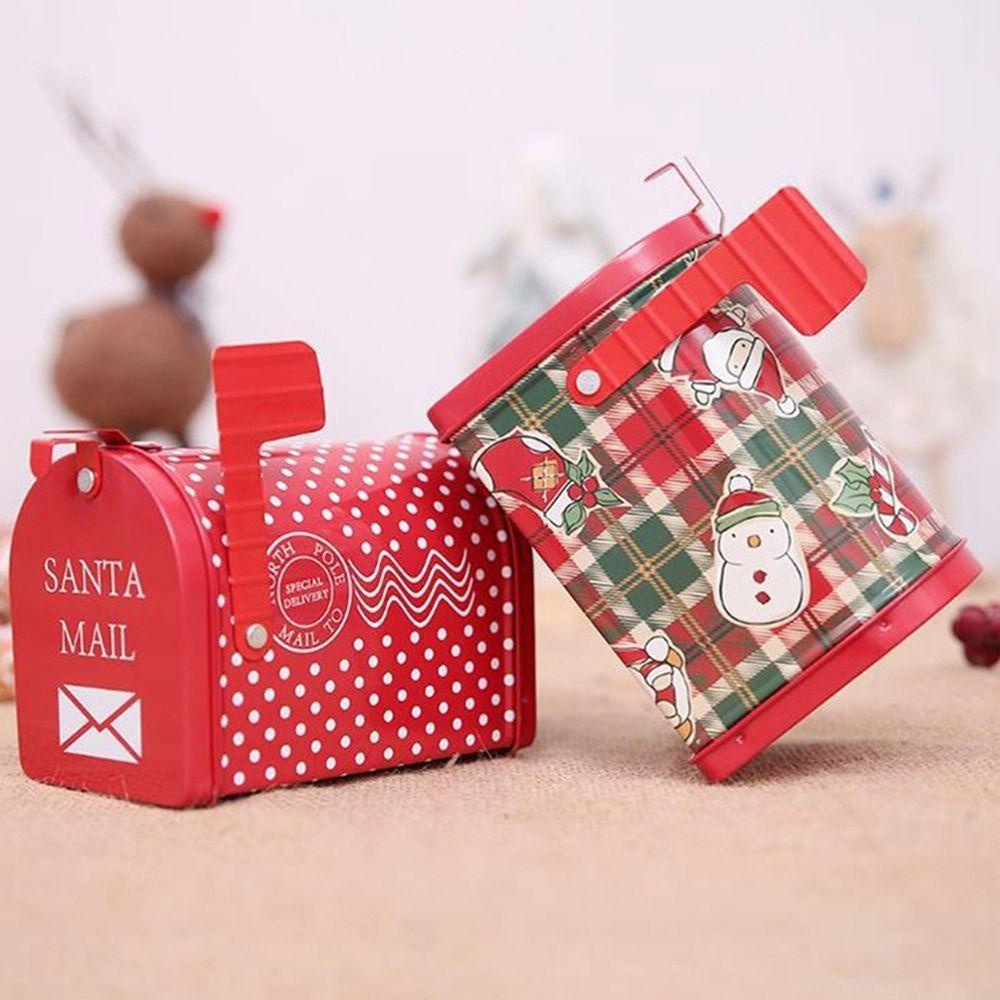 Mxbeauty Candy Box Craft Xmas Tin Box Kotak Surat Gift Box Hiasan Natal Dekorasi Natal