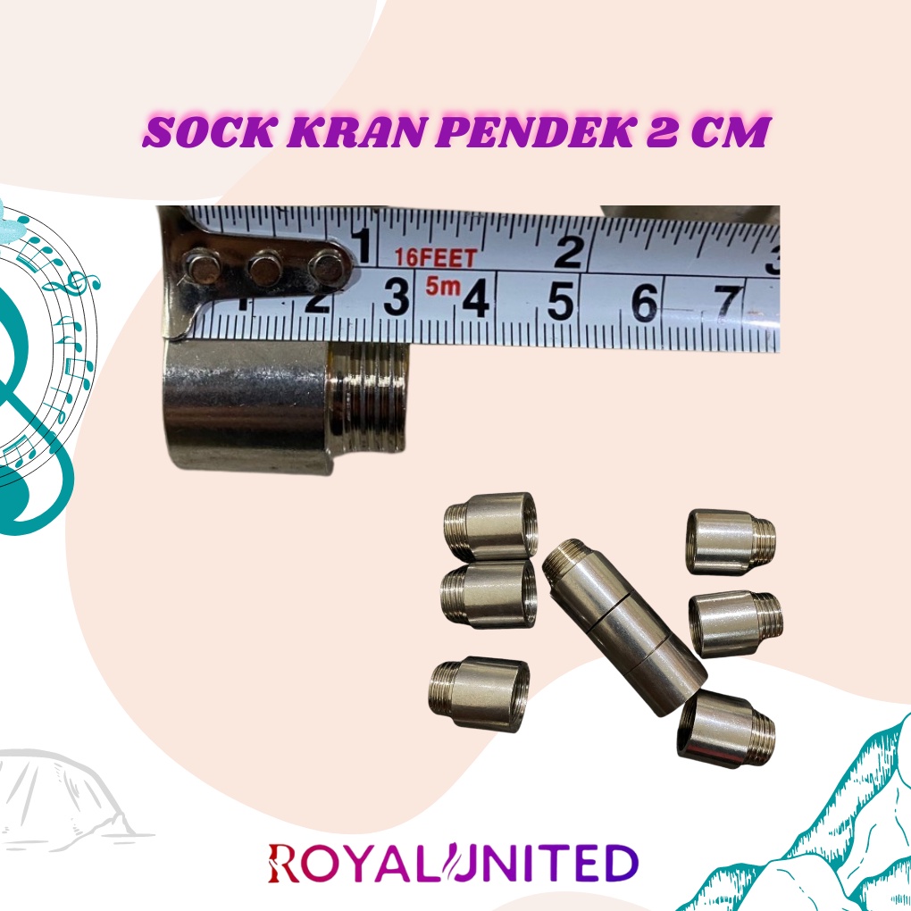 SOK NEPEL SOCK DRAT LUAR BULAT 20MM / PIPA STAINLESS SAMBUNGAN ORIGINAL