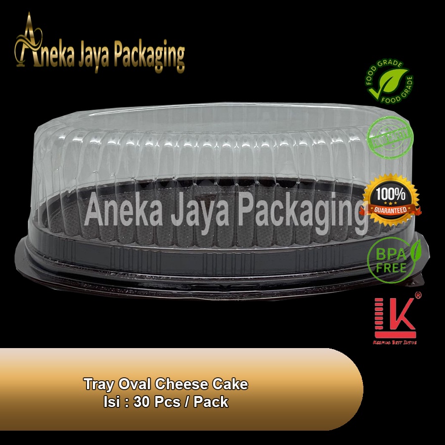 Mika Tray Cheese Cake Oval isi 30pcs Bolu box Kue Besar Tart Medan LK