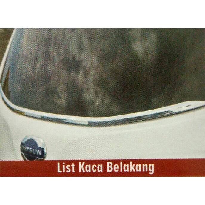 [BAYAR DIRUMAH] Lis Kaca Belakang Datsun Go Chrome / Perlengkapan Variasi Mobil Murah / Aksesoris Ek