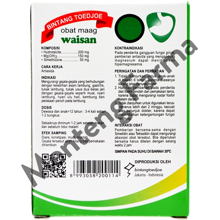 Waisan Obat Maag 12 Sachet - Meredakan Gejala Maag dan Asam Lambung Tinggi