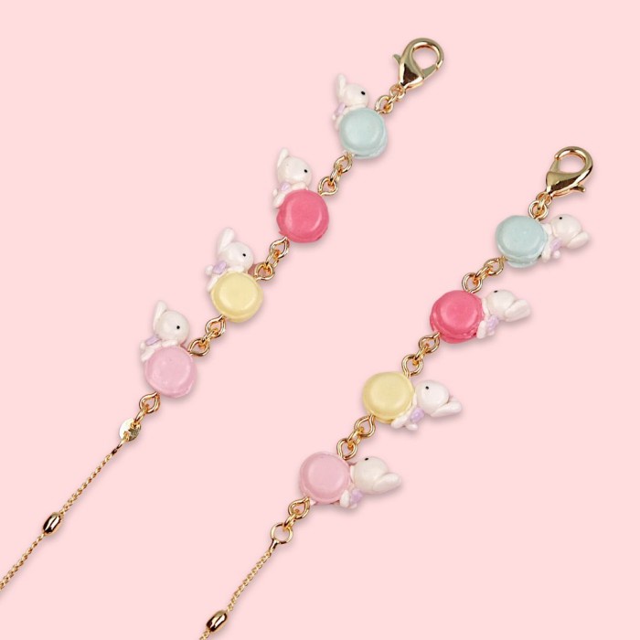 Kerajinan Jt Classic Macaron Mask Chain - Jasmine Tease Handmade Kalung Masker