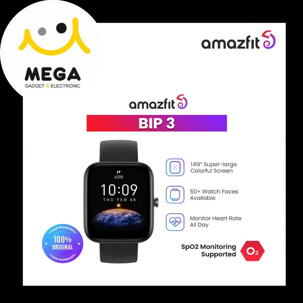 Amazfit Bip 3 Smartwatch Garansi Resmi Amazfit Indonesia