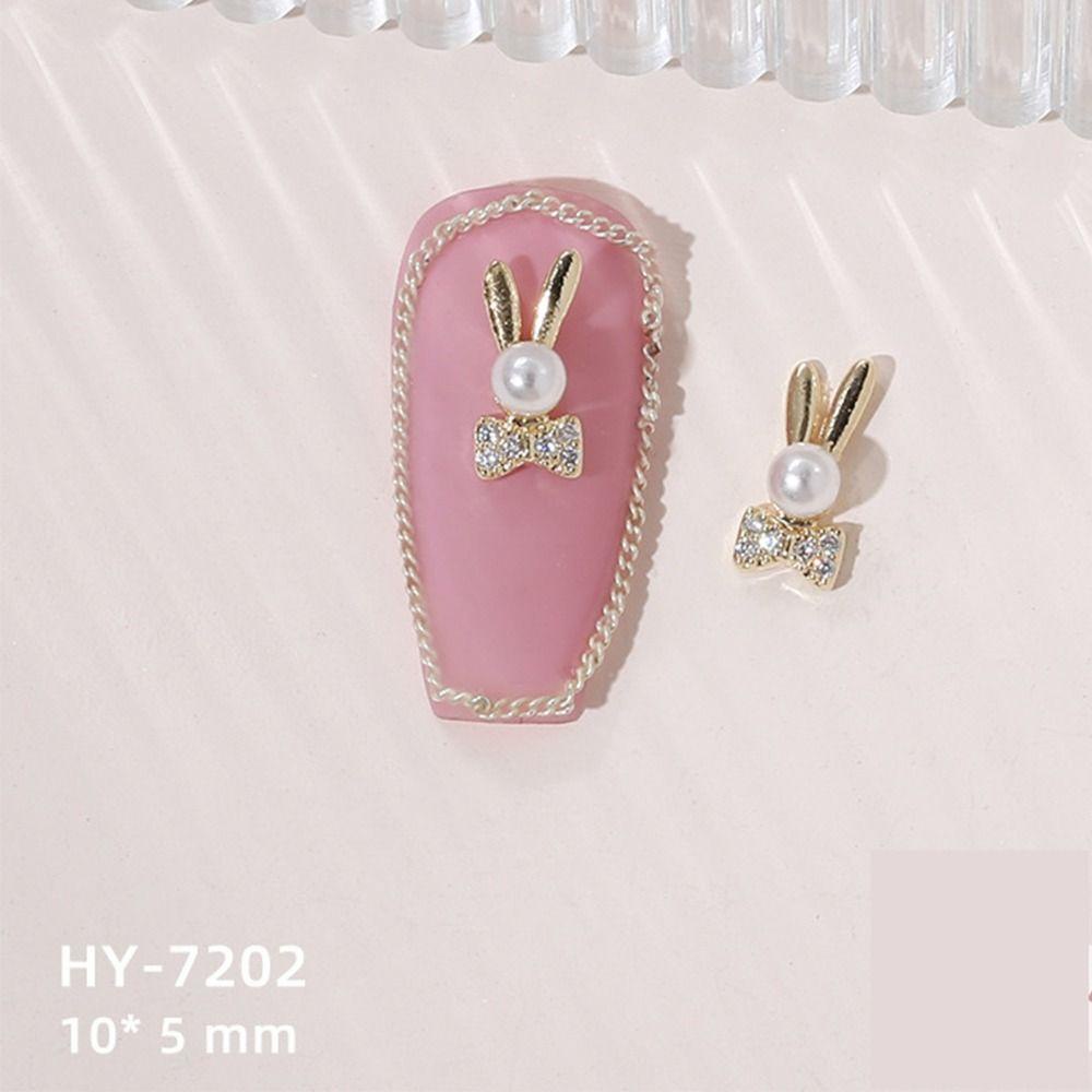 AUGUSTINA Aksesoris Dekorasi Nail Art Augustina2023 Pesona Kuku Manikur Perlengkapan Alloy Zircon Nail Rhinestones