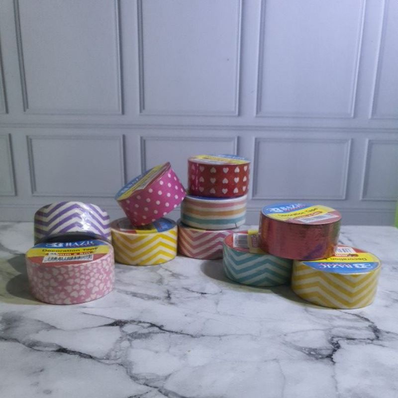 

solasi washi tape by BAZIC 24mm/solatip hias scrapbook lucu warna warni label stiker roll
