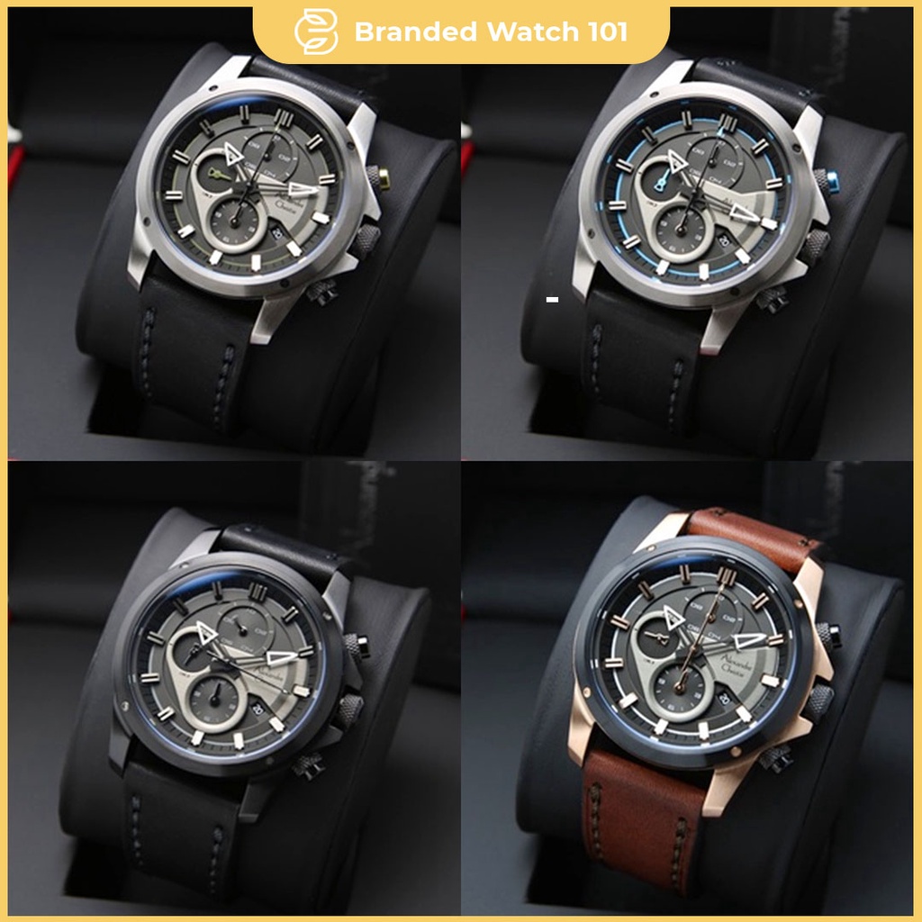 ORIGINAL Jam Tangan Pria Alexandre Christie AC 6593 / AC6593 / 6593 Garansi Resmi 1 Tahun, Leather