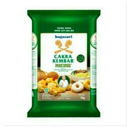 

Tepung Terigu Bogasari Cakra Kembar Premium 1kg