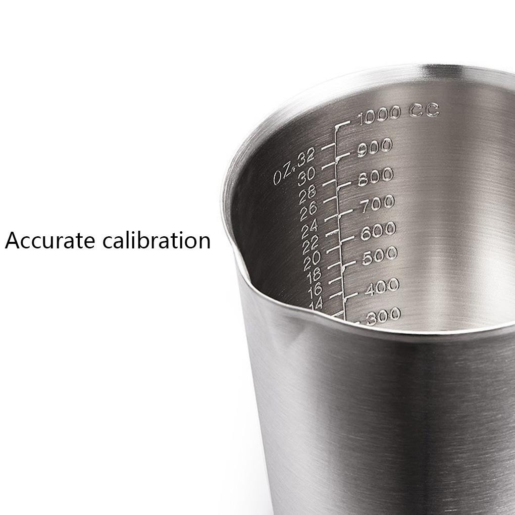 Gelas Takar Stainless Tebal 304timbangan Teh Susu Measuring Cup Scale Mug Alat Ukur Kue Dapur