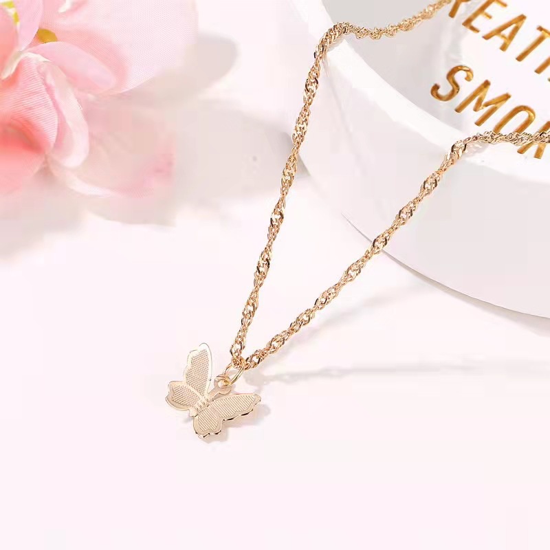 ✅Grosir Jam Senen - Kalung Liontin Rantai Klavikula Kupu-Kupu Gaya Korea Necklace Chain - Kalung Rantai Liontin Kupu-Kupu