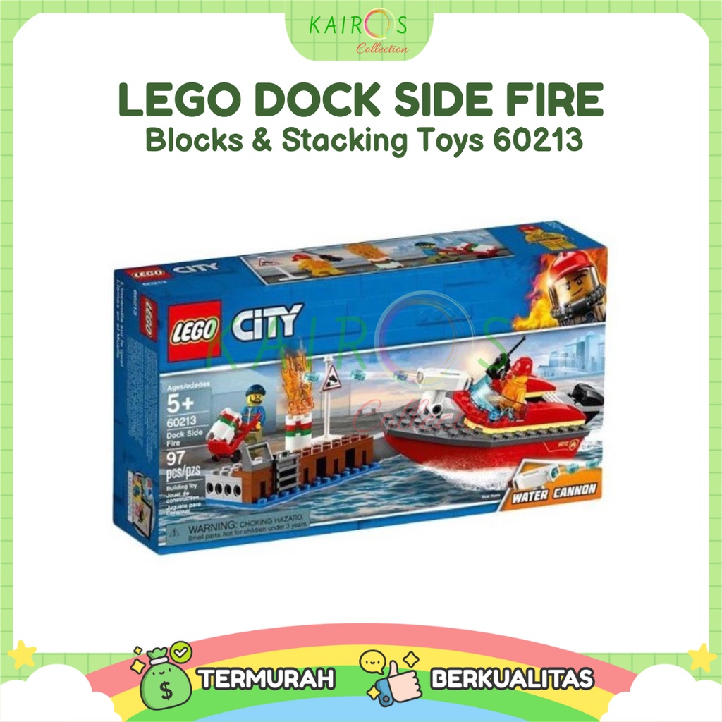 Lego Dock Side Fire Blocks &amp; Stacking Toys 60213