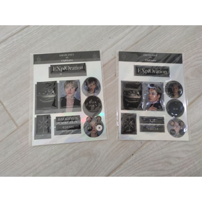 EXO Exploration epoxy holo sticker no pc baekhyun kai suho chen