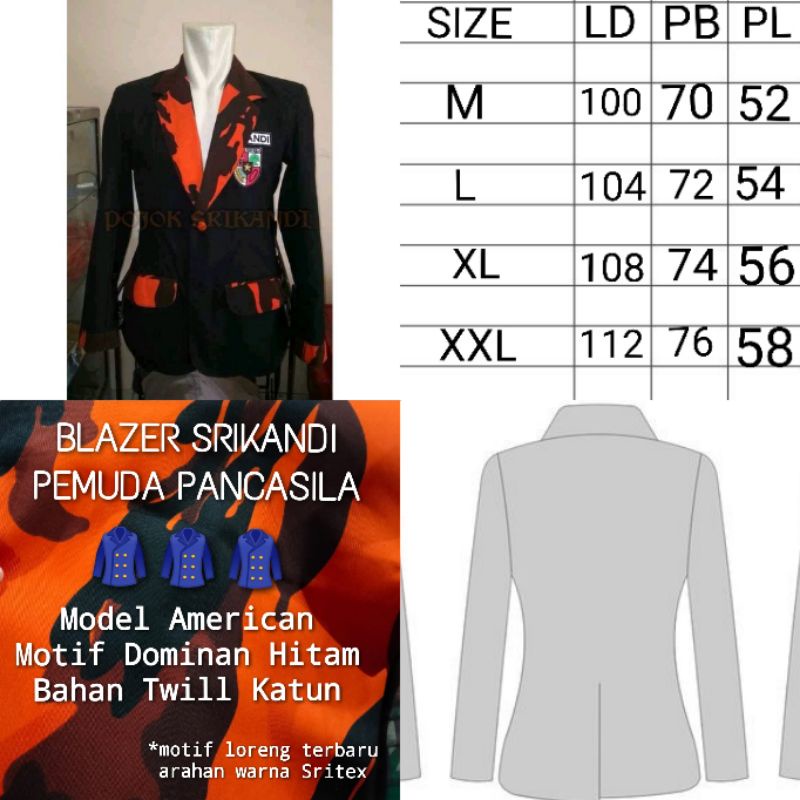 Blazer Jas Srikandi Pemuda Pancasila