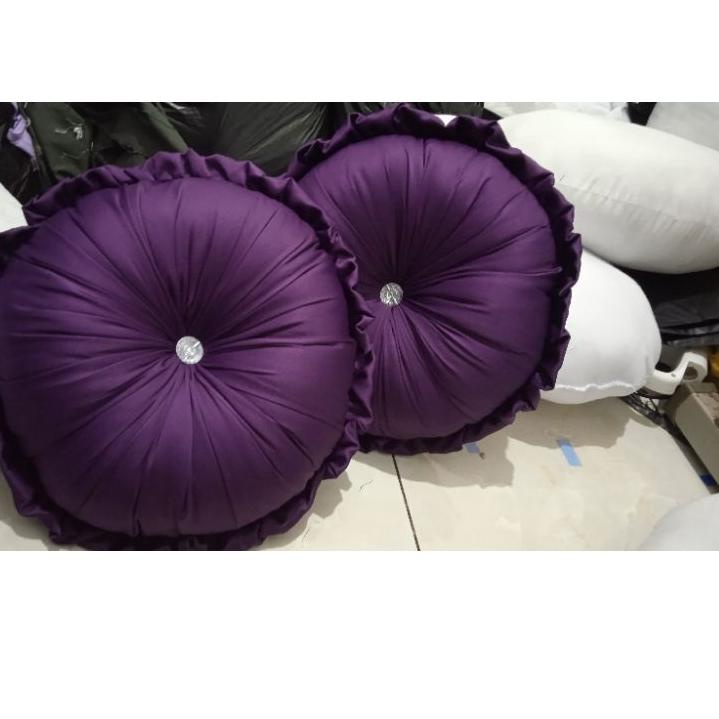 ✨Original✨ Bantal Bulat Eropa Satin Velvet Bantal Bulat Sofa Bantal Bulat Mewah serbuuu 