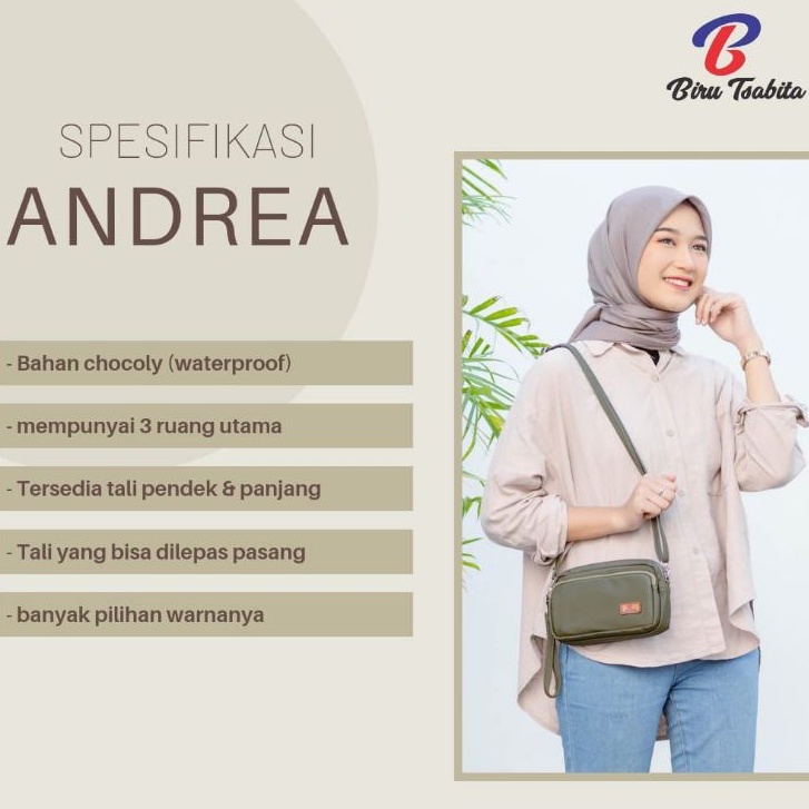 Biru Tsabita - ANDREA bag By biru tsabita /tas dompet tas 3 ruang/tas selempang wanita