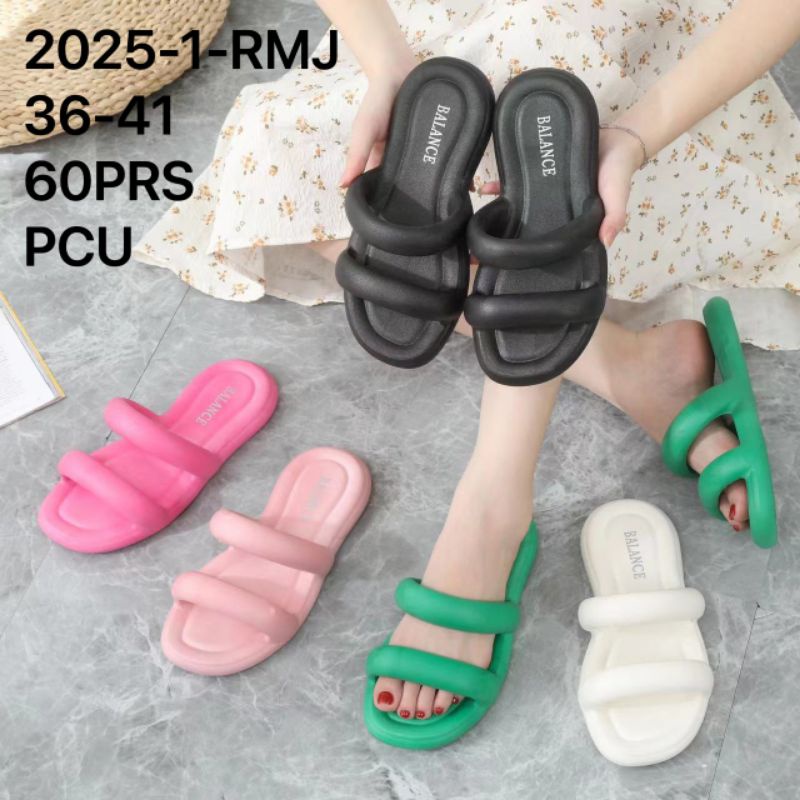 sanda balance 2025-1 sandal karet slop ban 2 wanita import