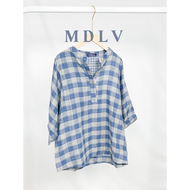 MDLV ~ 8939# Fernanda Double Cloth Plaid Shirt KOTAK BESAR Kemeja Flanel Import