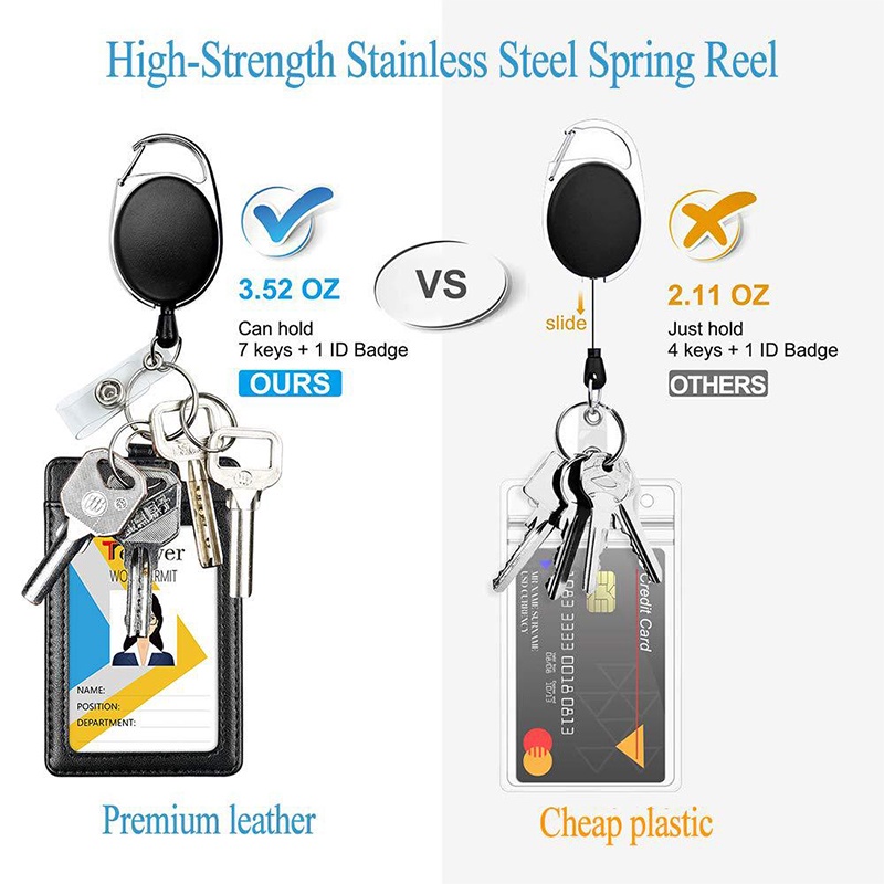 Pemegang Kartu untuk Kartu Bank Lanyard PU ID Pemegang Lencana Perawat Aksesoris Lencana Ditarik Gantungan Kunci Perlengkapan Kantor ID Card
