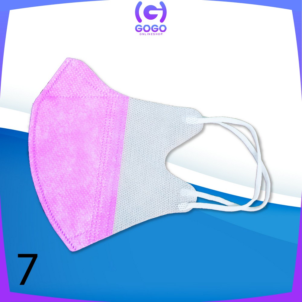 GOGO-C278 Masker Duckbil Warna Isi 50Pcs Masker Earloop 3 Ply Masker Duckbill Dewasa Protective Mask