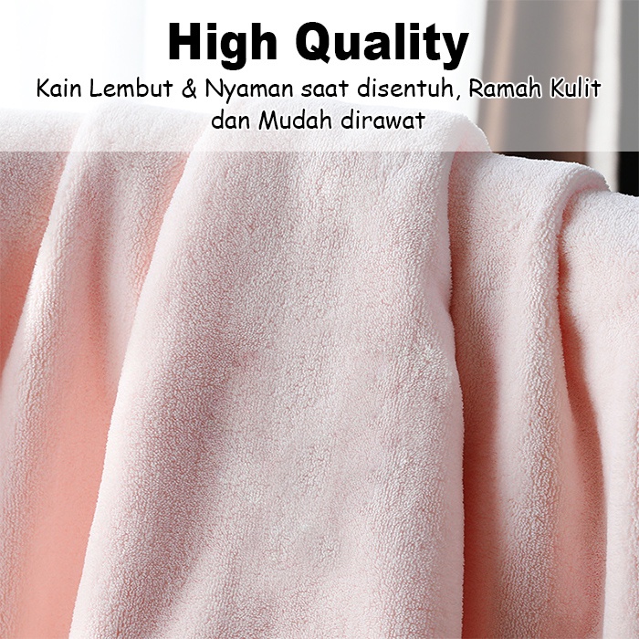 Handuk Mandi Cantik Multifungsi Elegan Hiqh Quality 100% Polyester Ukuran 100cmX50cm H43-B Handuk Mandi Dewasa Terpopuler