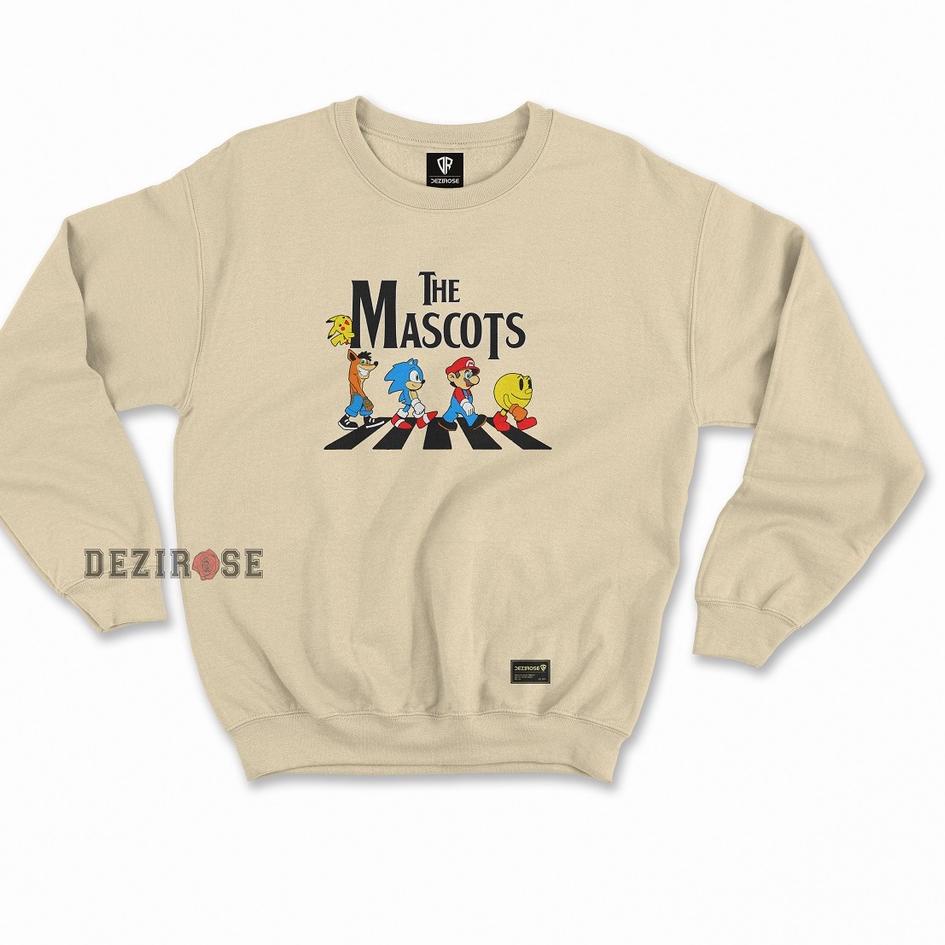 Sweater Crewneck Distro Oversize Tebal Motif The Mascots Size M L XL XXL - Switer Cowok ▪ TO.22Oc22ᴶ