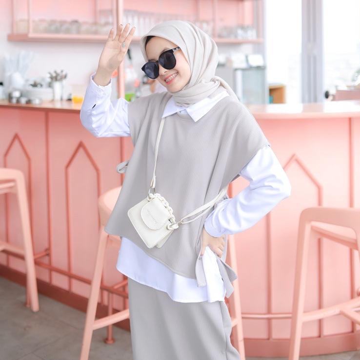 Fast On	1.1 Syasweater- One set ROMPI + Rok Span /Celana Rok / Maxi Skirt Original /Rok Rajut Wanita