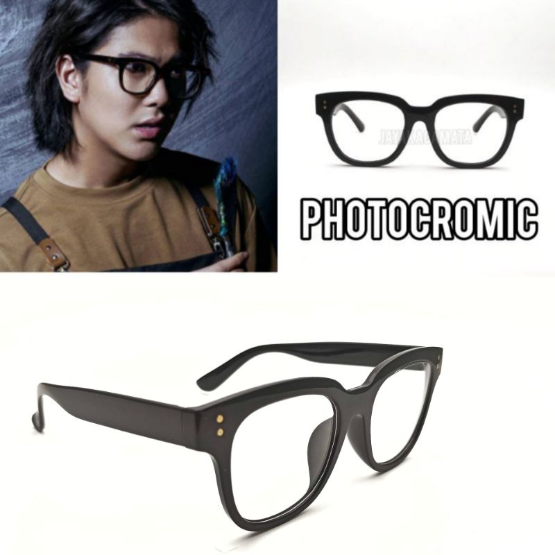 Frame kacamata minus photocromic anti radiasi pria iqbal ramadhan