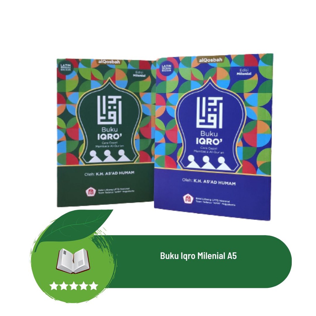 Buku Iqro Iqro' Milenial Ukuran A5 Al Qosbah (Alqosbah)