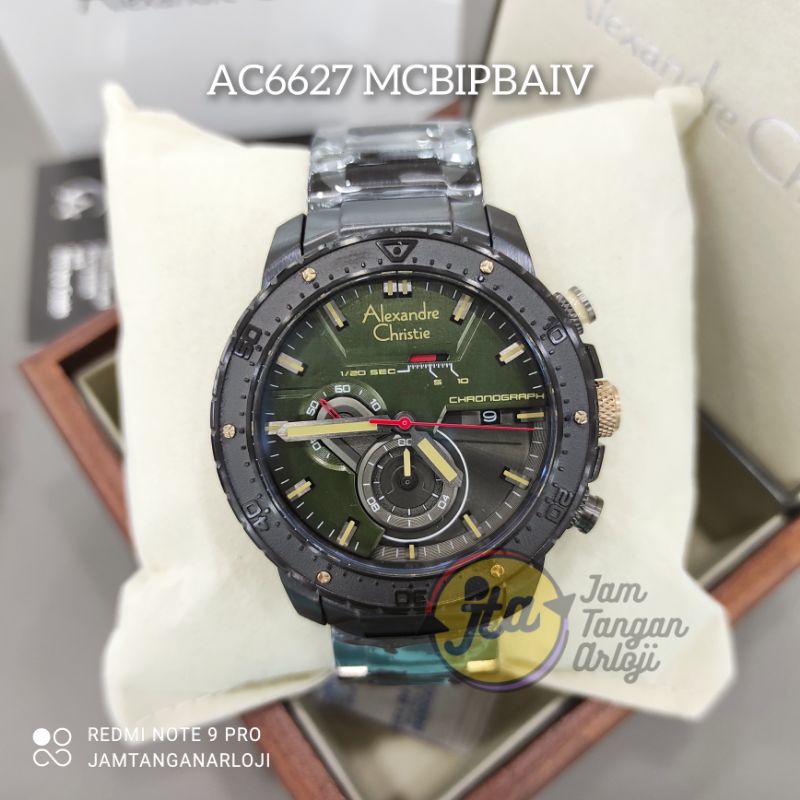 New Alexandre Christie AC 6627 Jam Tangan Pria AC6627 Original MCBIPBAIV Black Ivory