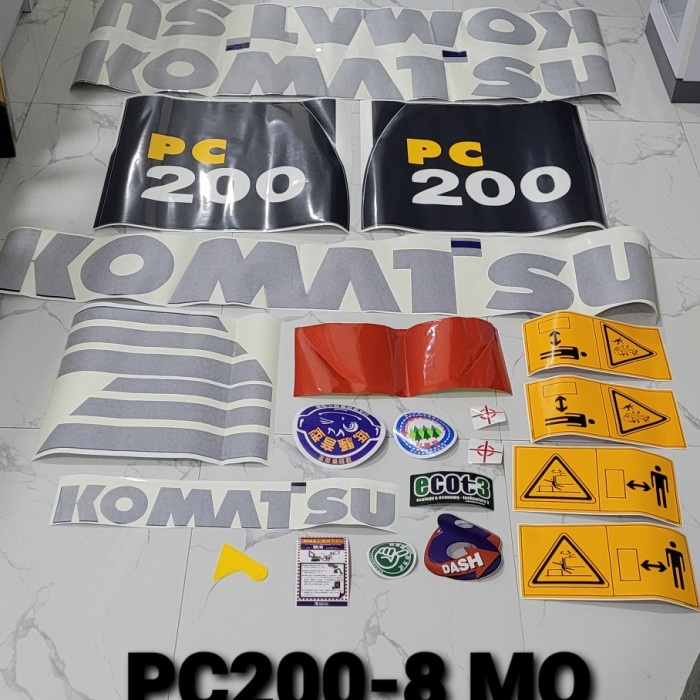 {AlrendyStore} Sticker Excavator Komatsu PC 200-7 PC200-8 PC200-6 - PC200-8 MO Berkualitas