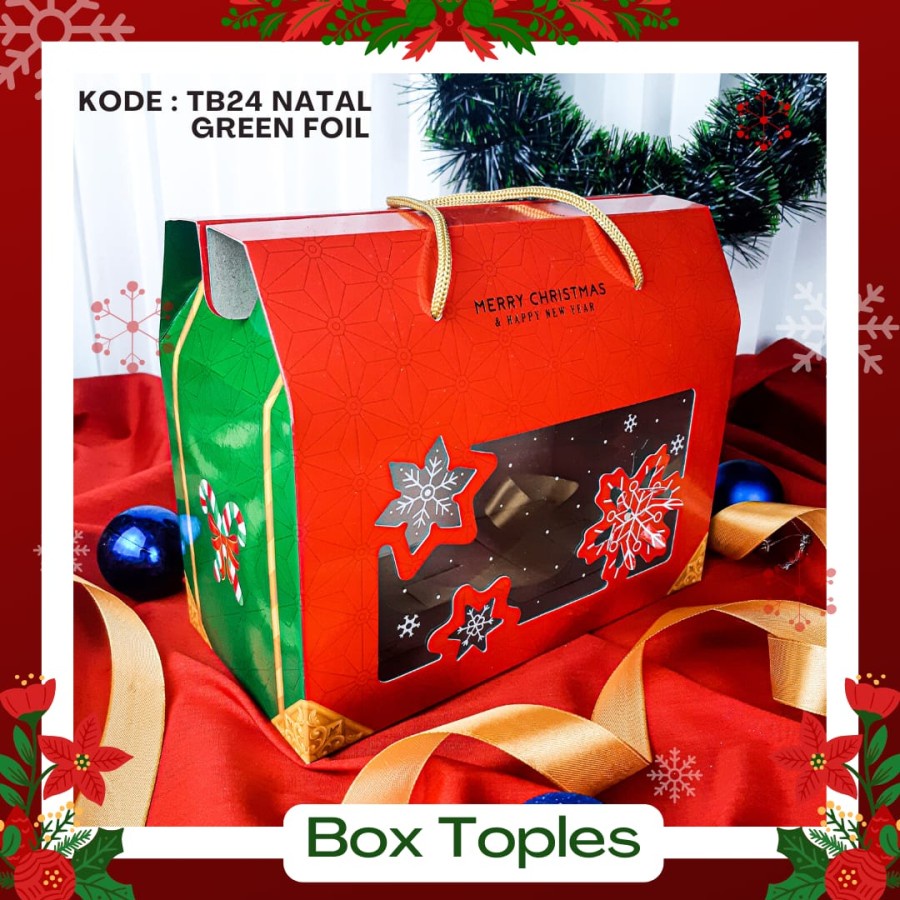 

Box Packaging Christmas / Paperbag Toples Kue Kering TB24 Natal