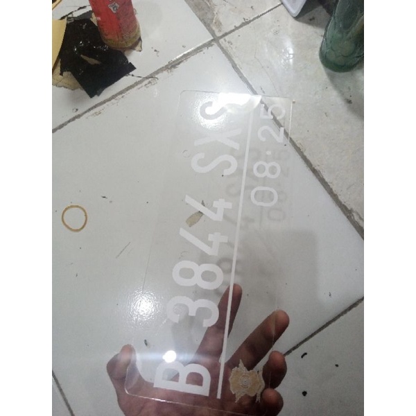 plat nomor akrilic (untuk motor) satuan